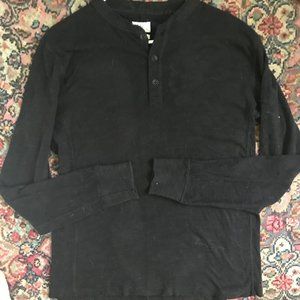 Rag & Bone Classic Henley | Long-sleeve, Black